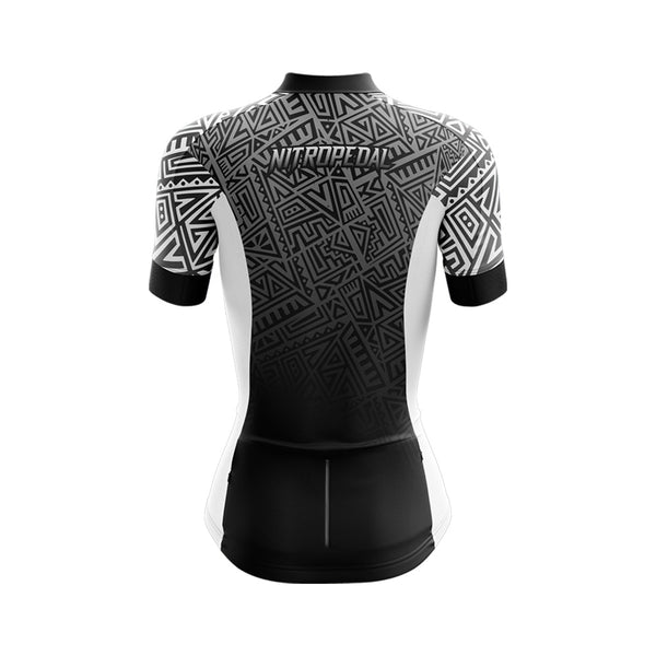 Women's Tribal Design Cycling Kit - Black