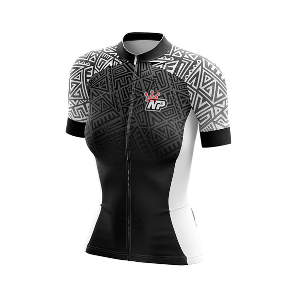 Women's Tribal Design Cycling Kit - Black
