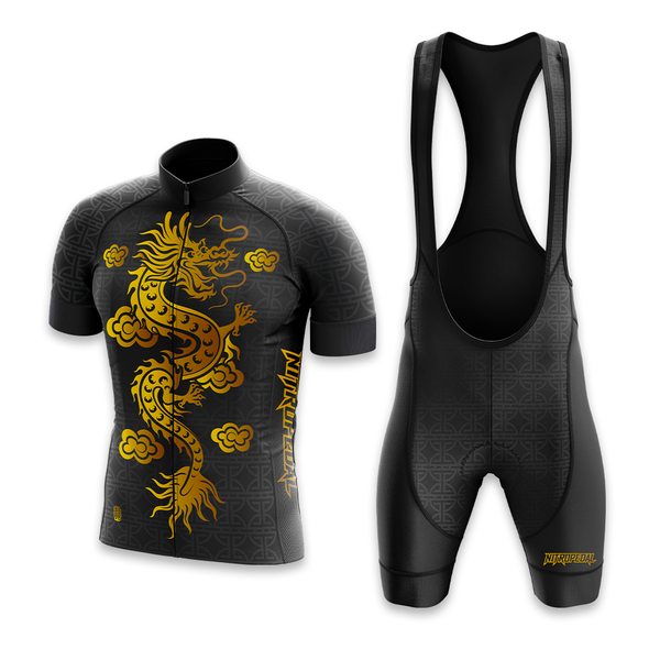 Gold Shaolin Dragon Cycling Kit