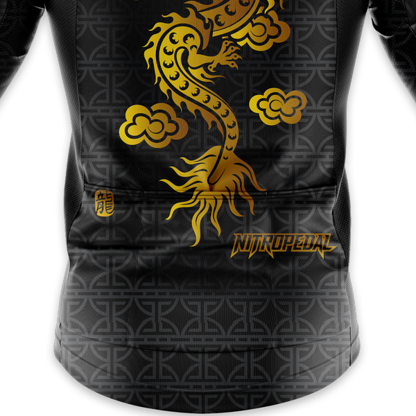 Gold Shaolin Dragon Long Sleeve Jersey