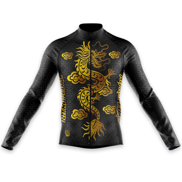 Gold Shaolin Dragon Long Sleeve Jersey