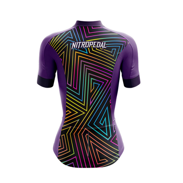 Women's Purple Neon Cycling Kit