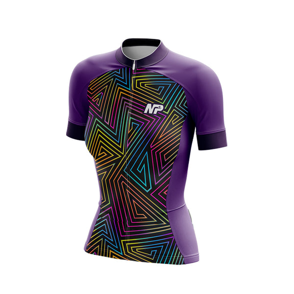 Women's Purple Neon Cycling Kit