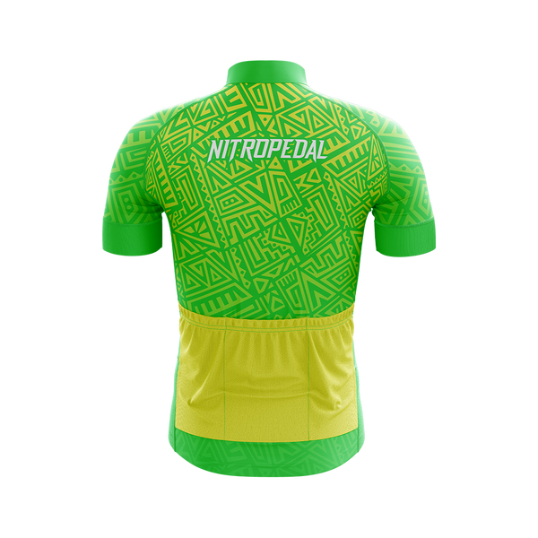 Tribal Design Cycling Jersey - Green