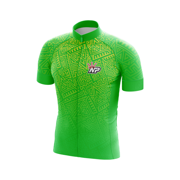Tribal Design Cycling Jersey - Green
