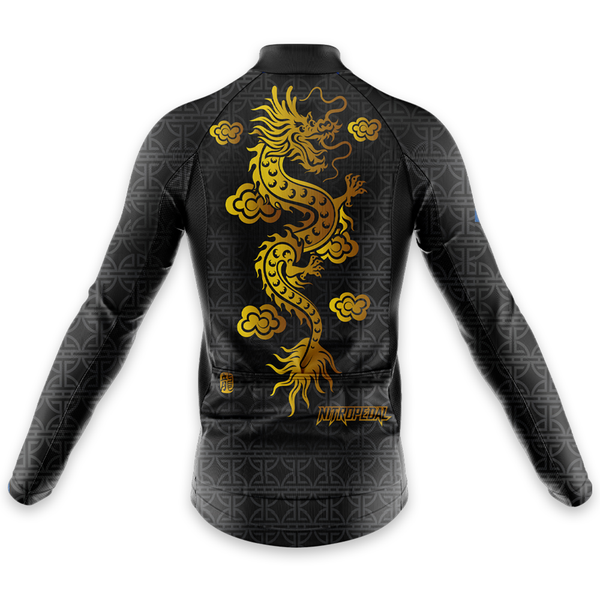 Gold Shaolin Dragon Long Sleeve Jersey