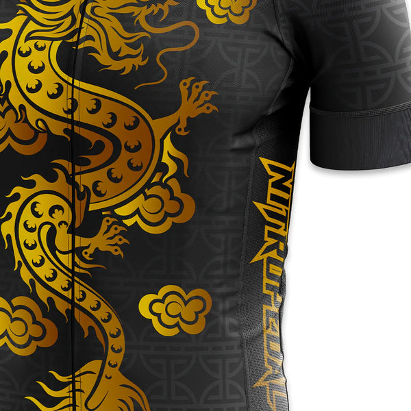 Shaolin Dragon Cycling Jersey - Gold