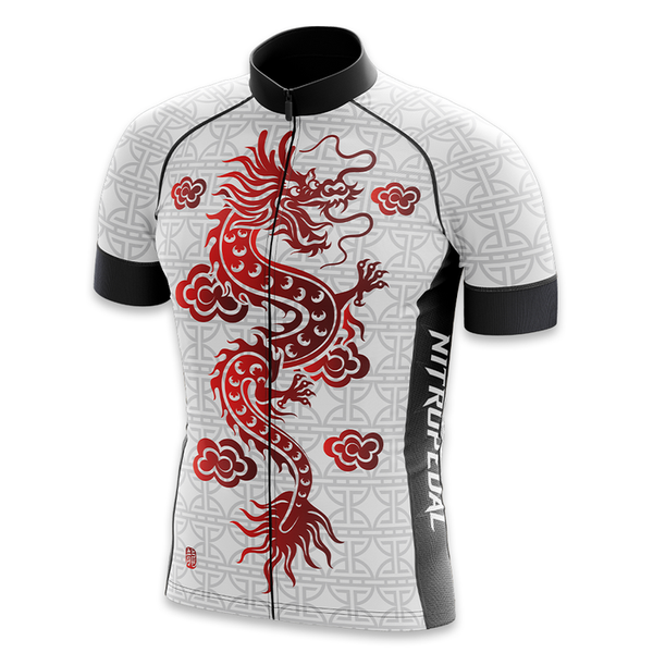 Shaolin Dragon Cycling Jersey - White