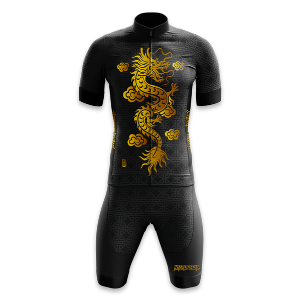 Gold Shaolin Dragon Cycling Kit